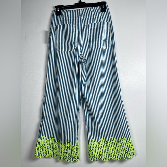 Anthropologie Maeve Pants Sz 2 Petite Blue Hi-Rise Colette Wide Leg  NEW - Picture 5 of 14